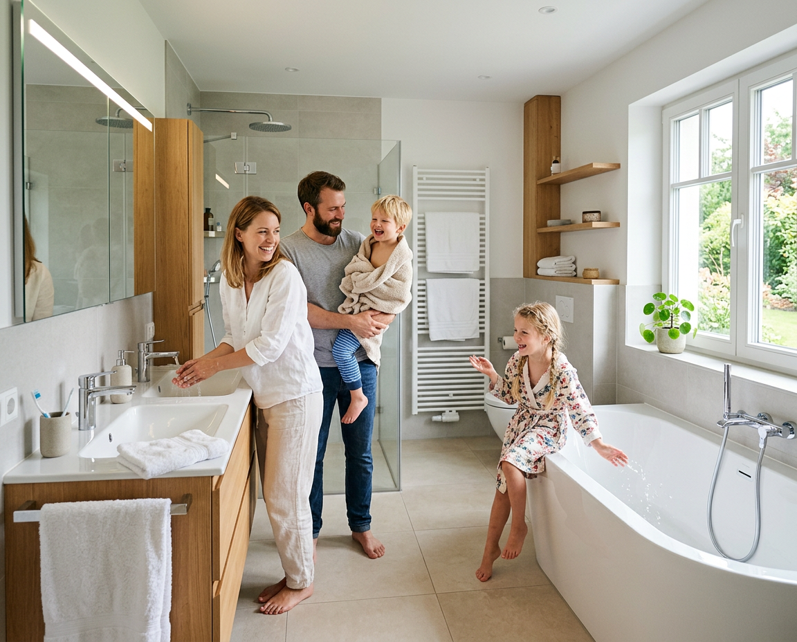 Sanitärinstallation und Badezimmer